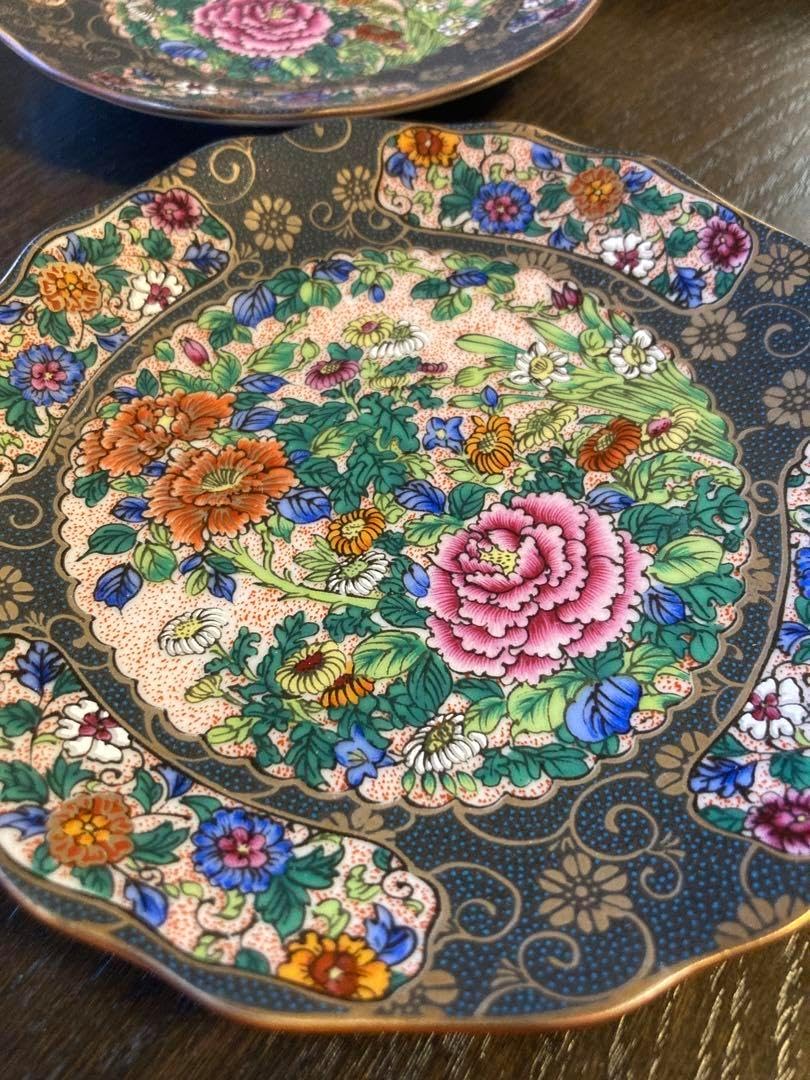 【未使用】九谷焼 正峰 金彩 錦絵 銘々皿 中皿 5枚 銘々皿 5枚セット 錦絵 九谷正峰 ホビー グッズ 2025年最新